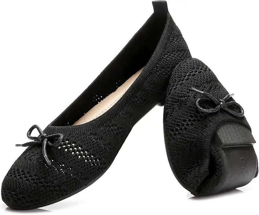 Women’s Flats Shoes Comfortable Crochet Lace Mesh Round Toe Slip On Casual Ballet Flats Dress Shoes - Image 5