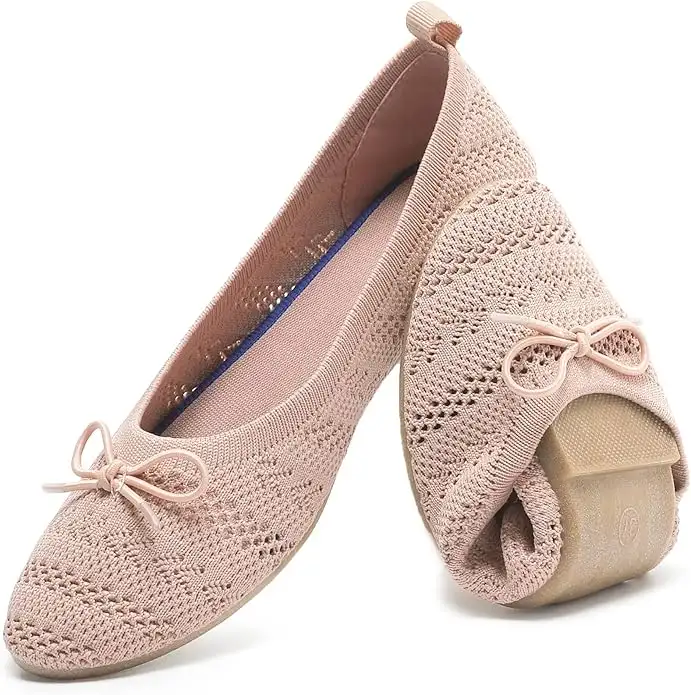 Women’s Flats Shoes Comfortable Crochet Lace Mesh Round Toe Slip On Casual Ballet Flats Dress Shoes - Image 6